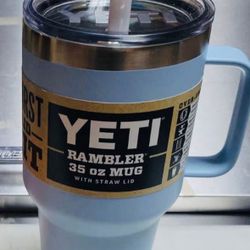 BRAND NEW YETI 35oz WITH STRAW