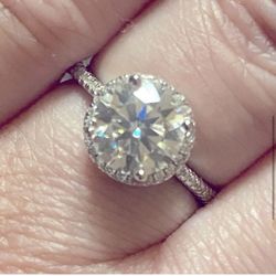 2ct Diamond Moissanite Ring S925 Sz 7