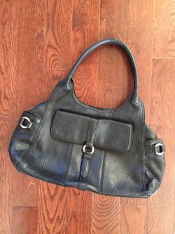 Black leather cole Han handbag