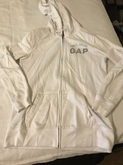 Ladies Gap full zip hoodie white size xs extra small