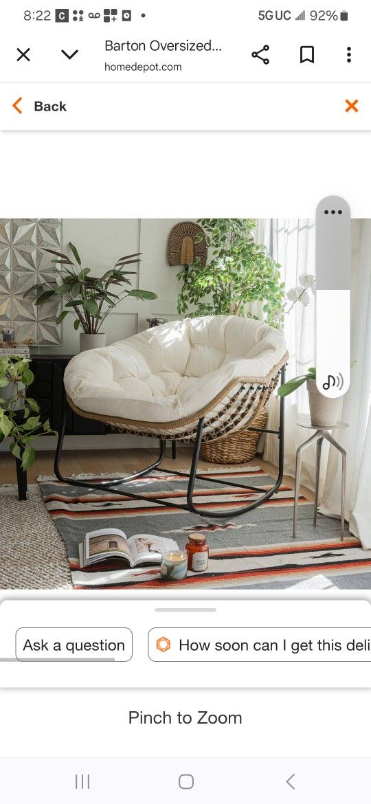 Rocking Chair  With Cushions 