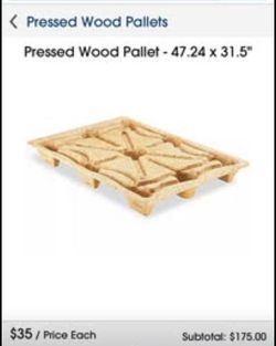Pressed wood pallets