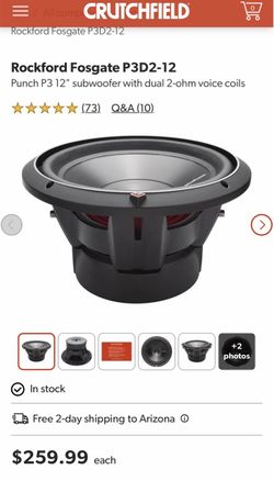 Dual (2) 12 inch subwoofer + ported box Rockford Fosgate P3
