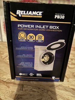 30 AMP Inlet for Generator. (lake Tapps)