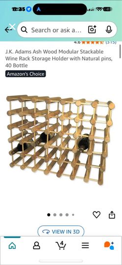 large Wine Rack From Amazon Nearly $200 With 18 Bottles, Complementary Wine