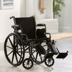 Brand New In Box McKesson Black Lightweight Wheelchair, Steel, 18" W, 350 Lbs 