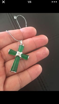 Jade in 925 Sterling silver necklace