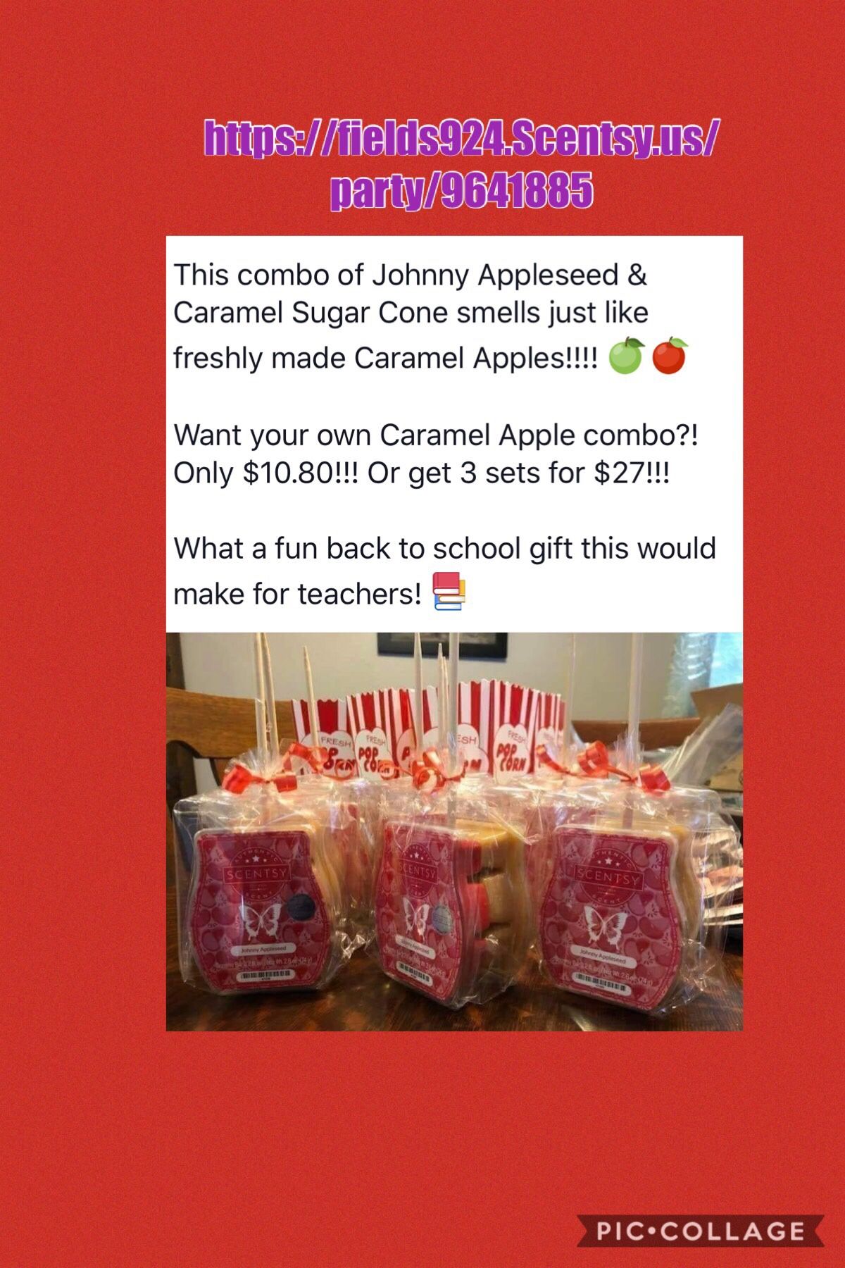Scentsy Caramel Apples Johnny Apple Seed and Caramel sugar Cone Bars!!