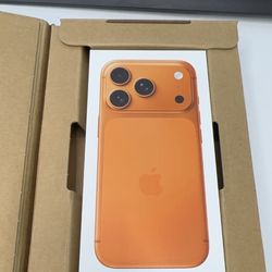 Unlocked Apple iPhone 17 pro max 512gb orange with complete year warranty