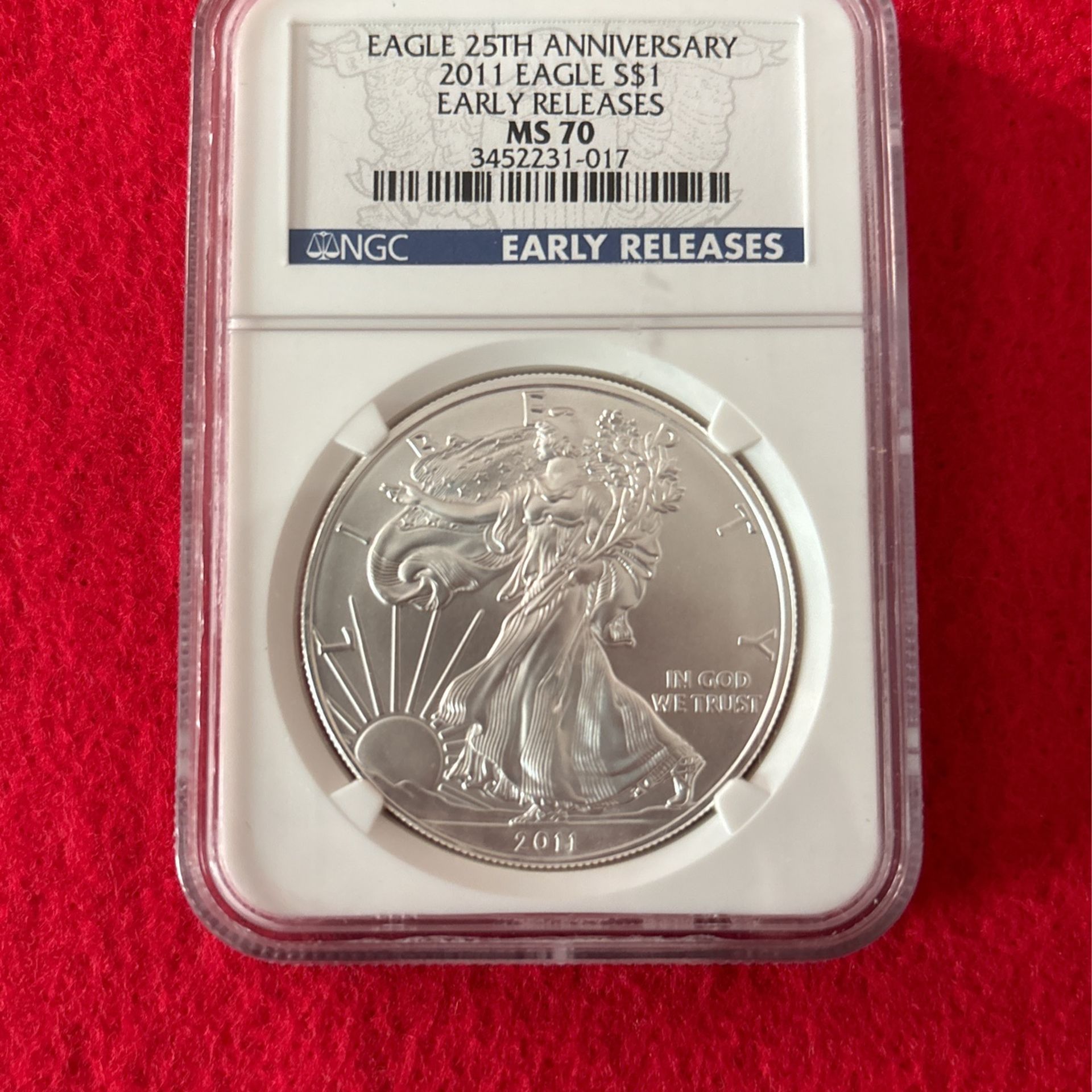 2011 Silver Eagle Early Releases NGC MS70