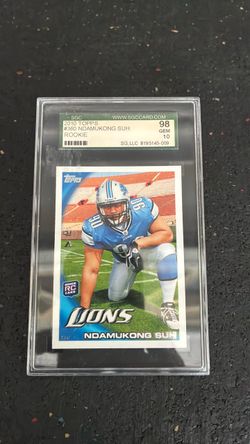 2010 Topps Ndamukong Suh Rookie Card SGC 98