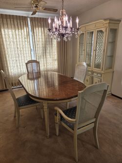 MCM Stanley French Provincial 8 Piece Dining Suite