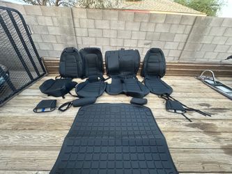 Tacoma Black Car Seat Covers Full Set Matt black