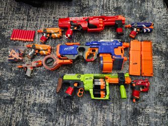 Nerf blasters with darts