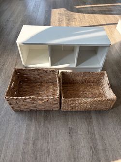 Shoe bench or Shoe Storage + Baskets