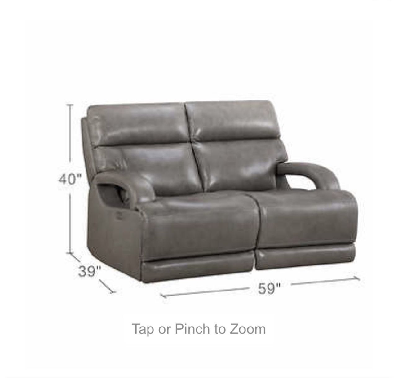 Costco Leather Power Reclining Loveseat