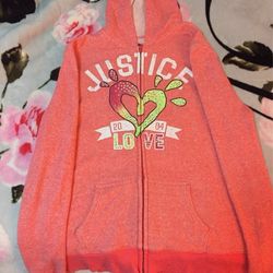 Light Orange Justice Hoodie Jacket