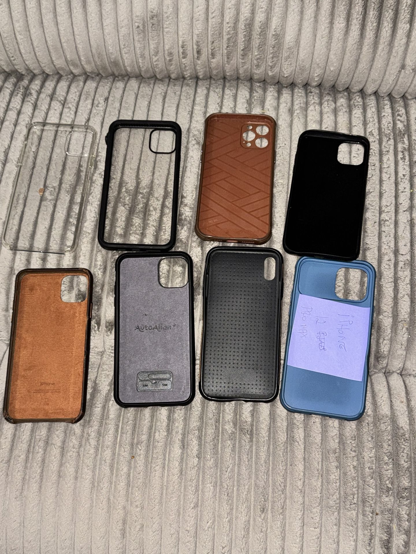 8 ASSORTED IPHONE 12 PRO MAX CASES IN DIFFERENT COLORS AND STYLES CHEAPEST DEAL EVER