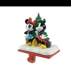 Mickey And Minnie Stocking Holder Figure