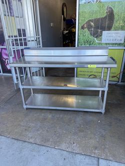 Commercial stainless steel table