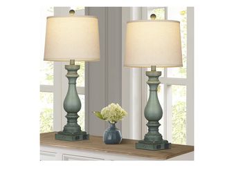 29" Tall Table Lamp for Living Room Set of 2,Vintage Bedside Nightstand