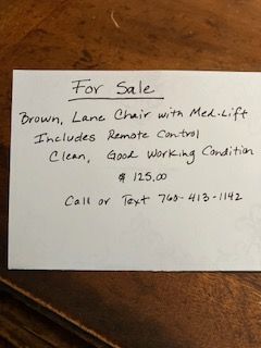 Recliner with Med Lift for sale