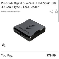 ProGrade Digital Dual-Slot UHS-II SDXC USB 3.2 Gen 2 Type-C Card Reader