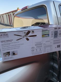 Remote control ceiling fan with led light