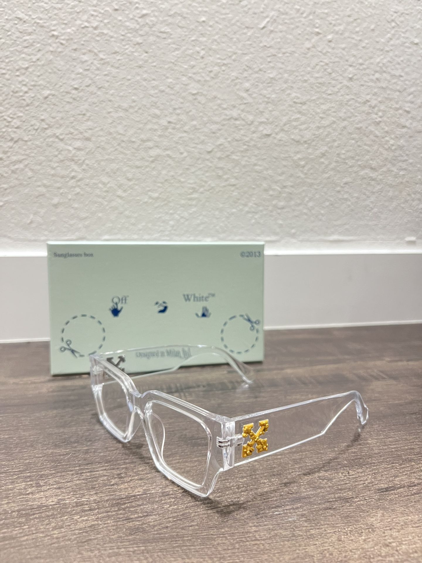 Off White Virgil Clear Unisex Sunglasses (With Box)