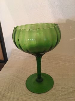 Hand blown plant vase