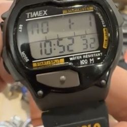 vintage  Stealth Indiglo digital  with a black resin strap and 100m water resistance