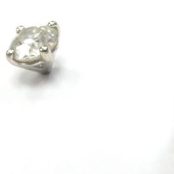 Unisex Earrings 14kt White Gold 