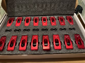 1.5 Ratio 3/8" Aluminum Red Roller Rocker Arms For Small Block Chevy SBC 350 400
