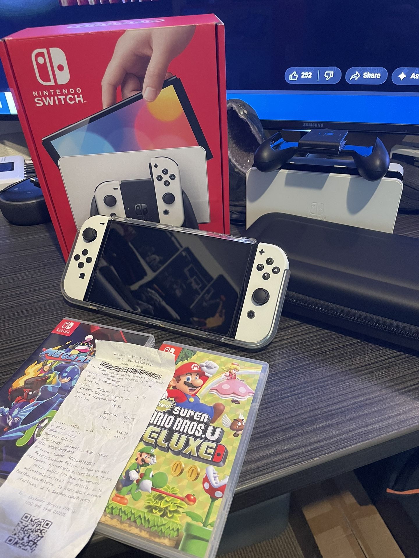 Switch Oled With Box/receipt & More
