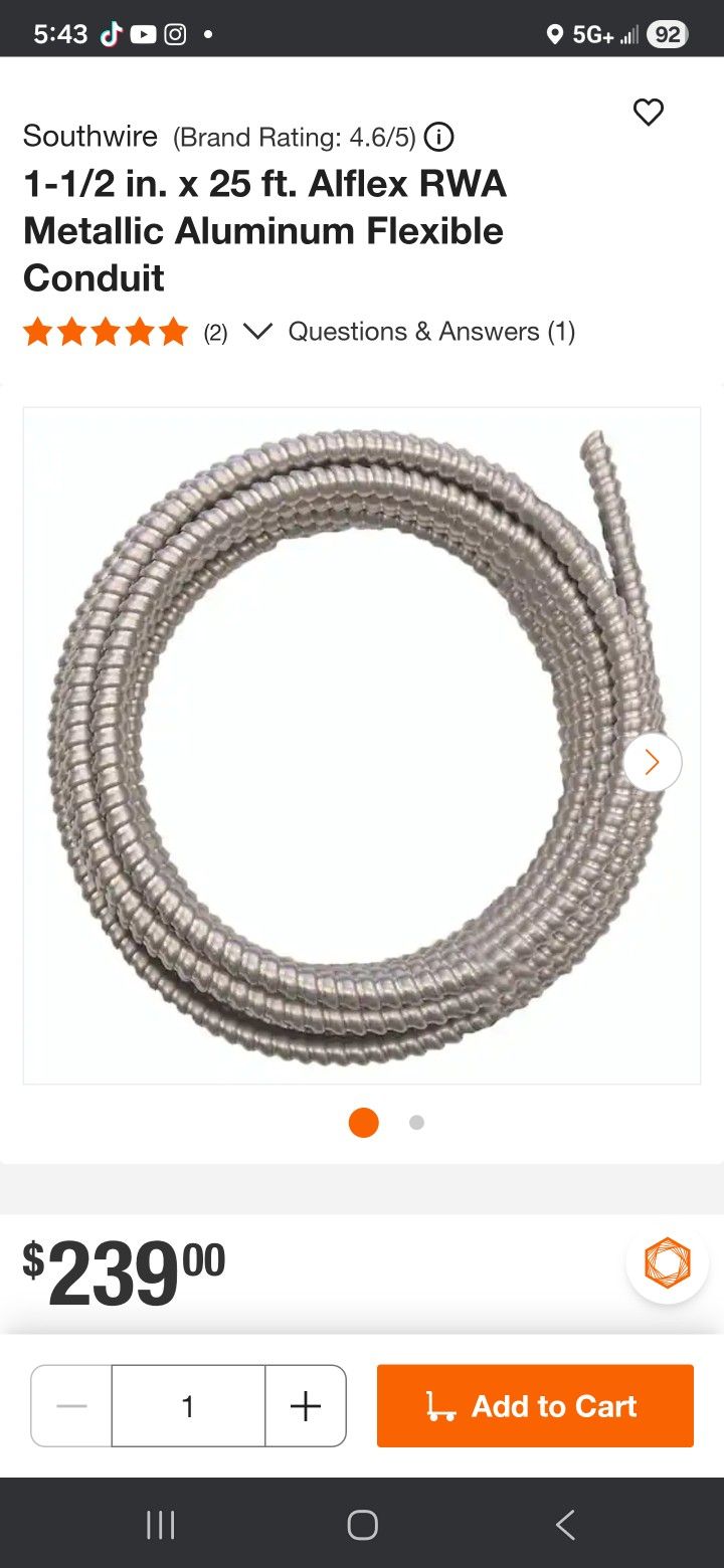 1 1/2" Aluminum Flex