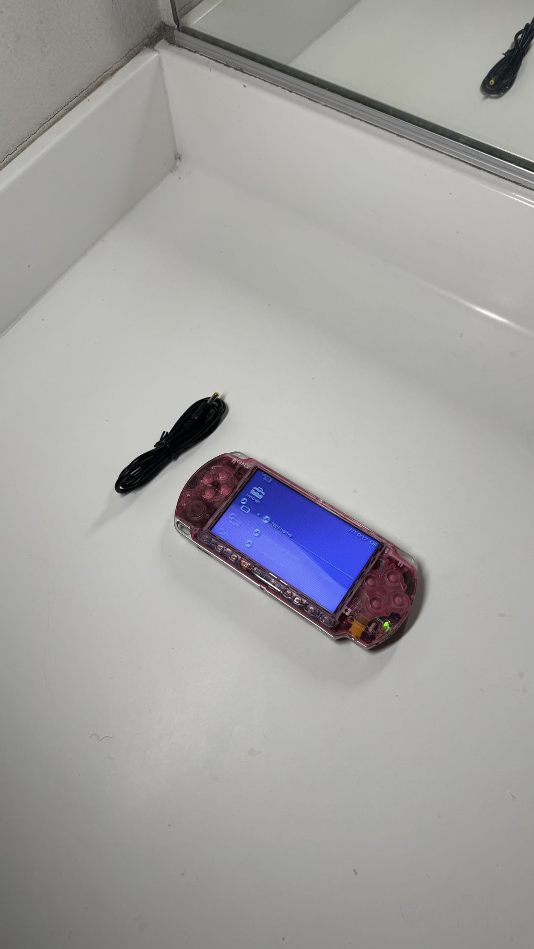 PSP 3000 Transparent Clear Pink