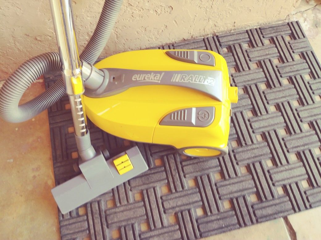 Eureka Rally 2. Yellow Canister Vacuum with Automatic Cord Rewind