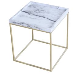 Faux Marble Side Table