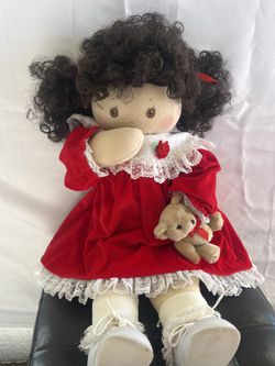 Vintage Jan Shackelford Signed 24Inch Soft Sculpt Doll “Lindsey” Christmas 1991 LTD #106 Of 500