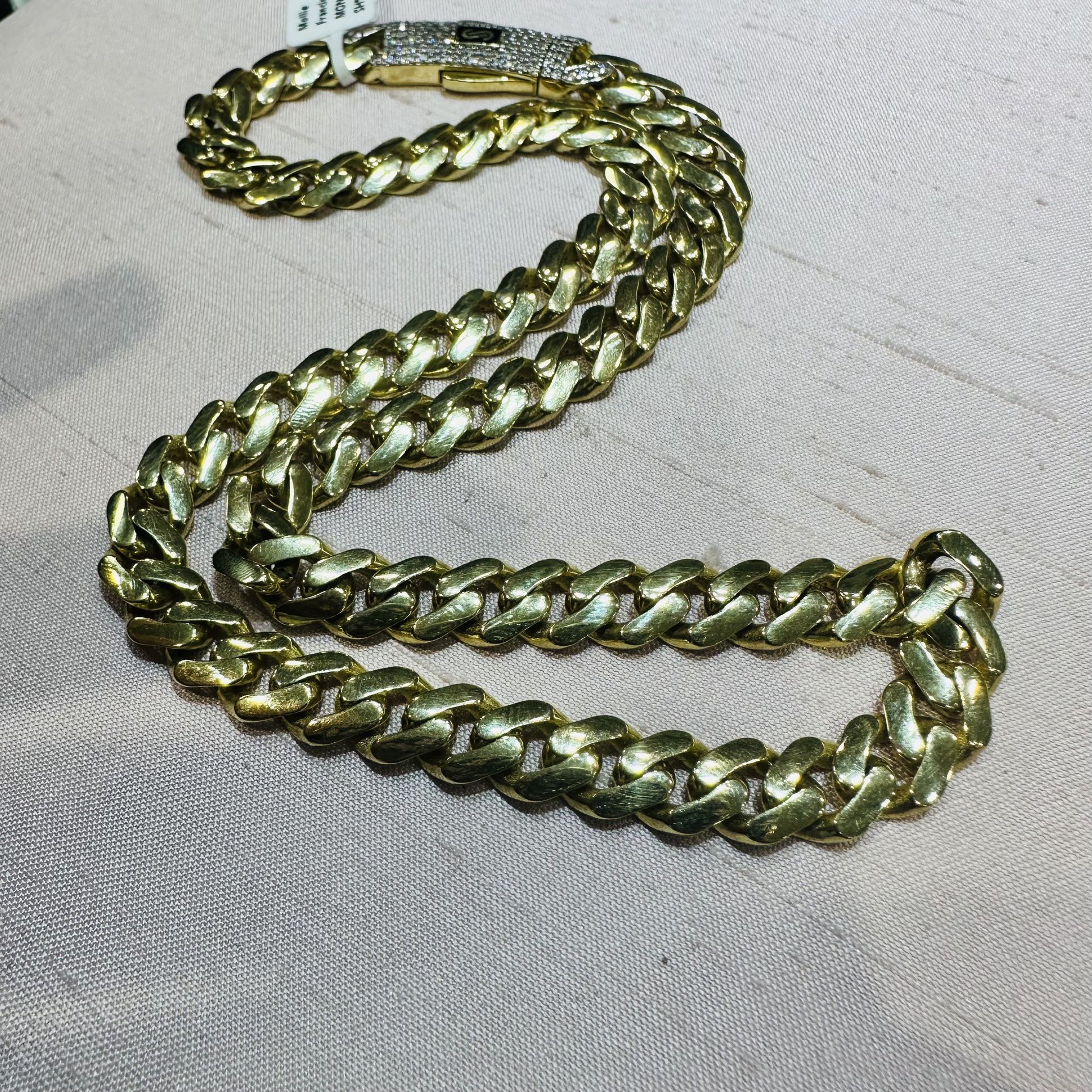 10K 16” Yellow Gold Monoco Chain Necklace 17.g / 10K Oro Amarillo Monaco De 16” 