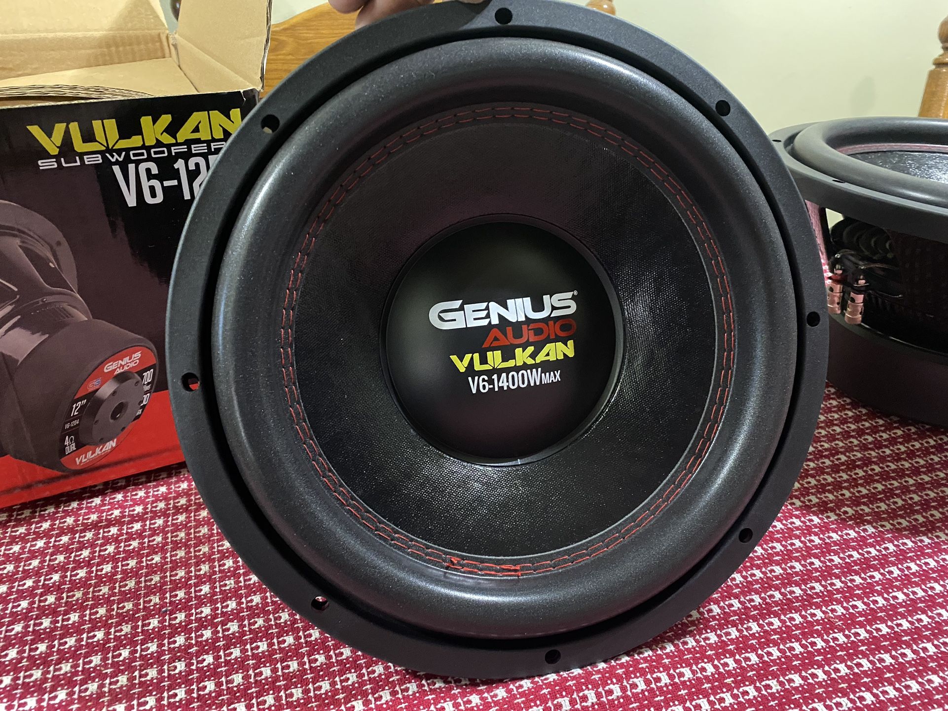 New 12” Genius Audio 1400w Max Power Subwoofer $170 Each