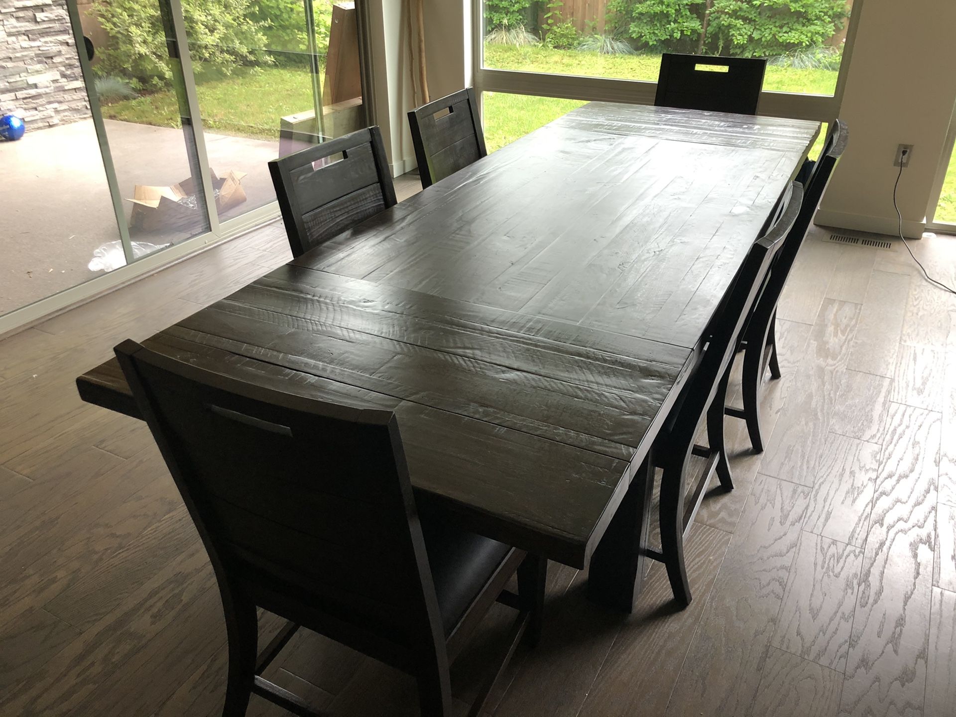 Solid Wood Dining Table Set 112” (6 chairs)