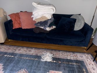 Velvet Blue Couch