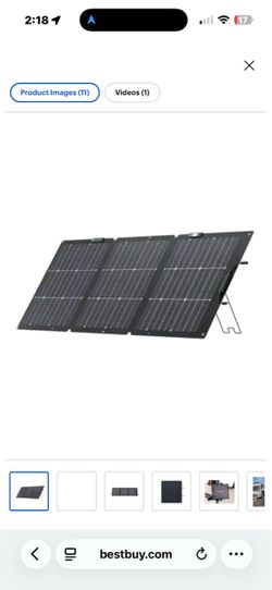 EcoFlow - NextGen 160W Foldable Solar Panel - Black