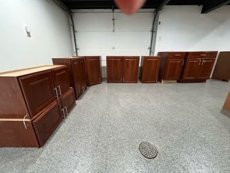 Modern kitchen cabinet set of 8 cabinets laundry, garage storage