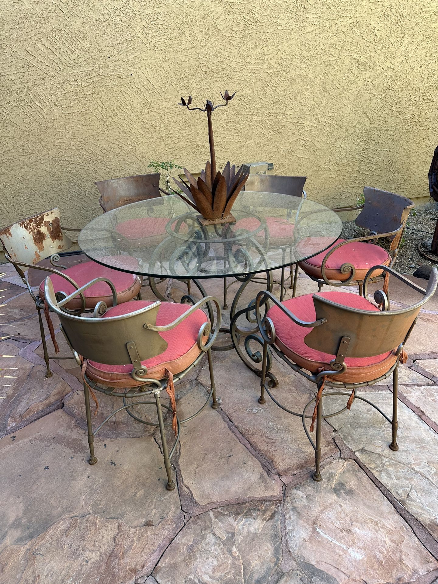 Table and Six Chairs.