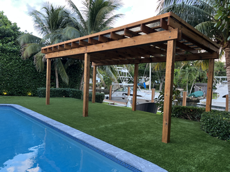 Wood pergola