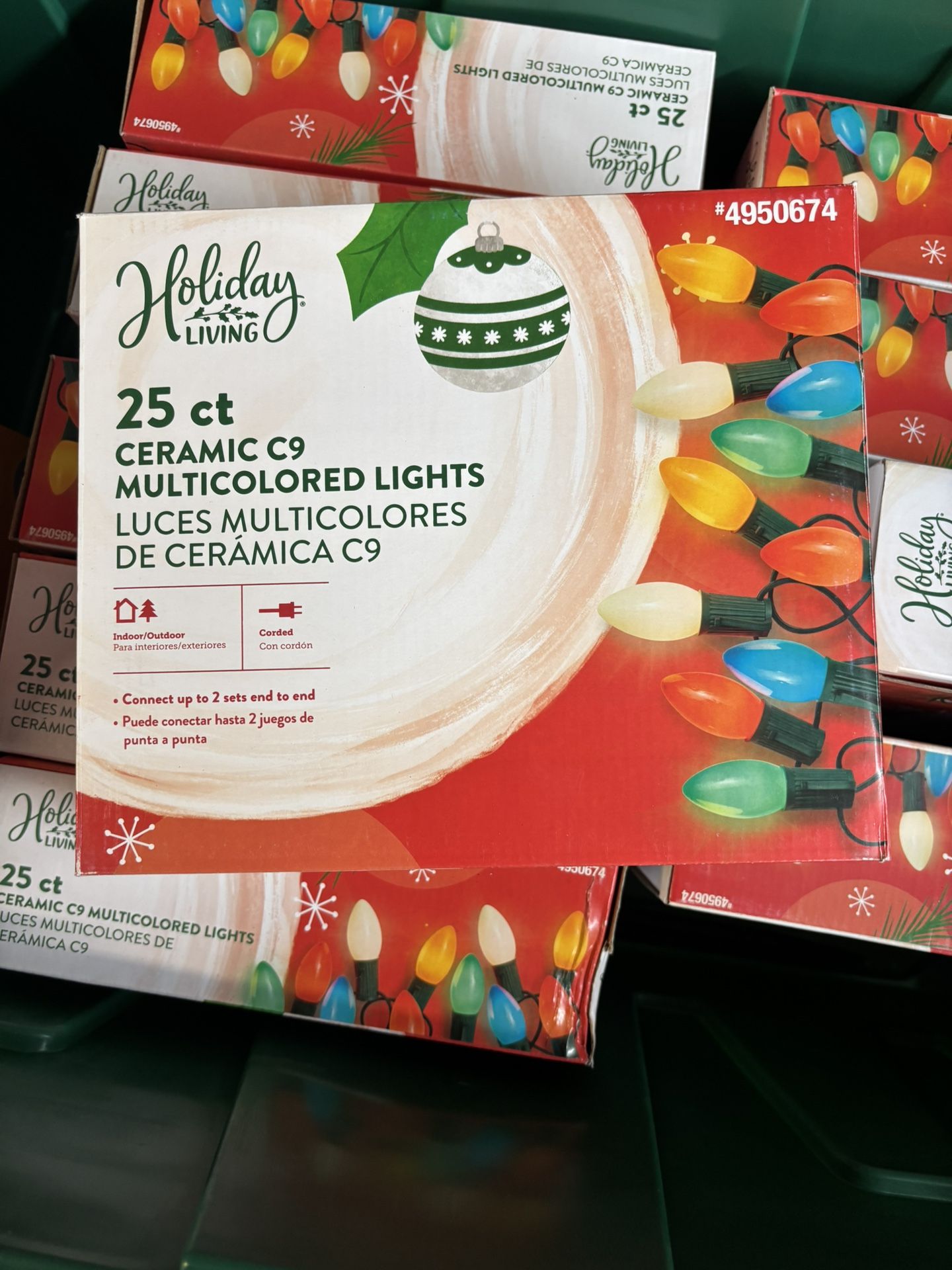 25 Ct Ceramic Multicolor Lights Indoor/outdoor