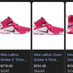 Nike LeBron Soldier 9 Think Pink Exclusive Limited Edition Customs 