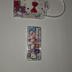 Hello Kitty Clear Bag And Lip Color Gloss